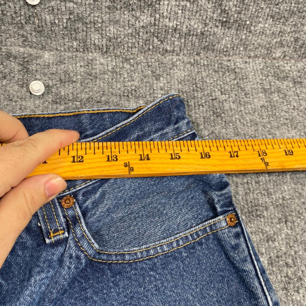 Levis 505 Mens Straight Fit Medium Wash Blue Denim Jeans 32x32 Made in Mexico - Picture 4 of 11